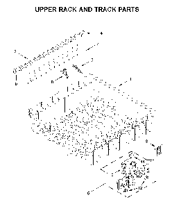 Upper rack and track parts Diagram and Parts List for WDT750SAKB0  Whirlpool Dishwasher