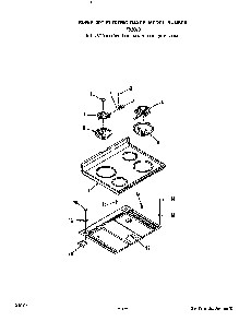 Main Top Diagram and Parts List for F9027*0  Roper Range
