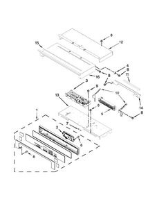 Control Panel Parts Diagram and Parts List for IBS350DS01  Whirlpool Wall Oven