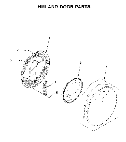 Hmi and door parts Diagram and Parts List for 7MWFC9822HW0  Whirlpool Washer Dryer Combo
