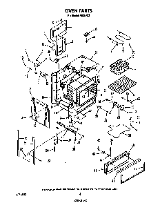 Oven Diagram and Parts List for N9357*3  Roper Range