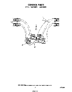Section 1 Diagram and Parts List for KECS-1040WH  KitchenAid Cooktop