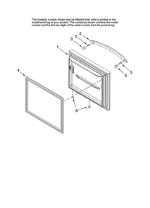 Freezer Door Parts Diagram and Parts List for GX5SHTXTL11  Whirlpool Refrigerator