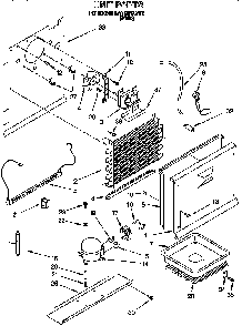 Unit Diagram and Parts List for EV150NXEW00  Whirlpool Freezer