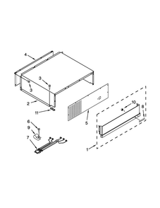 Top Grille And Unit Cover Parts Diagram and Parts List for KSSC42QTS18  KitchenAid Refrigerator