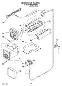 ICEMAKER PARTS Diagram and Parts List for KSRB22FRBX02  KitchenAid Refrigerator