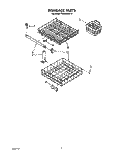 DISHRACK Diagram and Parts List for TUD2000W0  Whirlpool Dishwasher