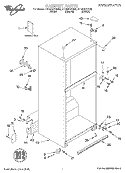 CABINET, LITERATURE Diagram and Parts List for ET19RKXGT02  Whirlpool Refrigerator