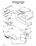 FREEZER LINER PARTS Diagram and Parts List for GB9FHDXWB03  Whirlpool Refrigerator