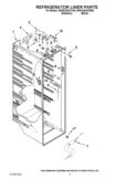 REFRIGERATOR LINER PARTS Diagram and Parts List for 5WSC20CAYY00  Whirlpool Refrigerator