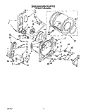BULKHEAD Diagram and Parts List for TGDL680AW0  Whirlpool Dryer