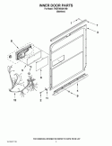 INNER DOOR PARTS Diagram and Parts List for 7WDT950SAYM0  Whirlpool Dishwasher