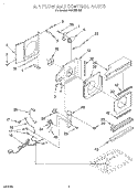 AIRFLOW AND CONTROL Diagram and Parts List for ACM052XG0  Whirlpool Air Conditioner