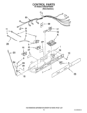 CONTROL PARTS Diagram and Parts List for KSRG25FVMS04  KitchenAid Refrigerator