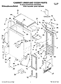 CABINET LINER AND DOOR PARTS Diagram and Parts List for KUIS15PRHW8  KitchenAid Ice Maker