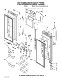 REFRIGERATOR DOOR PARTS Diagram and Parts List for KFIS29BBBL00  KitchenAid Refrigerator