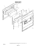 DOOR Diagram and Parts List for RB265PXV0  Whirlpool Wall Oven