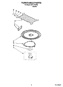 TURNTABLE PARTS Diagram and Parts List for MH1170XSB2  Whirlpool Microwave
