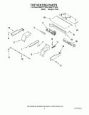 TOP VENTING PARTS Diagram and Parts List for RBS277PVQ04  Whirlpool Wall Oven