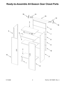 Part Location Diagram of W10741538 Whirlpool PARTS-MISC