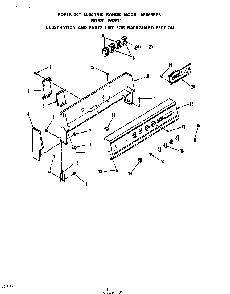 Backguard Diagram and Parts List for F5757*0  Roper Range