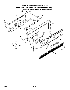 Backguard Diagram and Parts List for 1653*2A  Roper Range