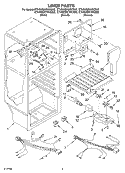 LINER Diagram and Parts List for ET4WSKXKZ02  Whirlpool Refrigerator