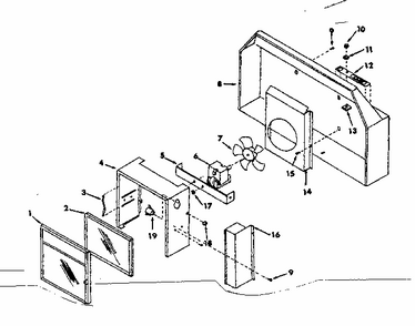 Range Hood Diagram and Parts List for 8505337312  Kenmore Range Hood