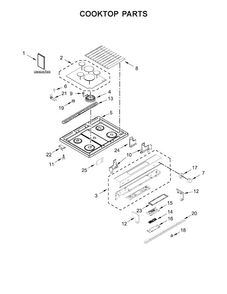 Part Location Diagram of W10909678 Whirlpool LP Conversion Kit (Surface Burner Orifices)
