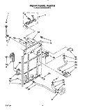 REAR PANEL Diagram and Parts List for KAWE564WAL3  KitchenAid Washer