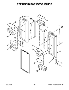 Part Location Diagram of W11238396 Whirlpool BIN-CNTLVR