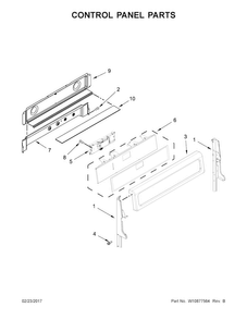 Part Location Diagram of W10878844 Whirlpool Electric Control Board