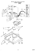 MACHINE BASE Diagram and Parts List for CAP2762EW0  Whirlpool Washer