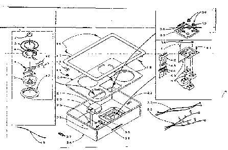 Cooktop Diagram and Parts List for 15440383  Kenmore Cooktop