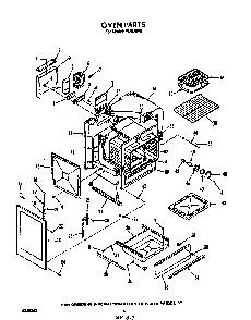 Oven Diagram and Parts List for F8858*0  Roper Range
