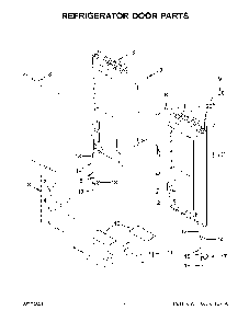 Refrigerator Door Parts Diagram and Parts List for KRFC300ESS07  KitchenAid Refrigerator