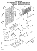 UNIT Diagram and Parts List for ET4WPKYKT01  Whirlpool Refrigerator