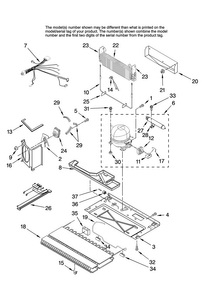 Unit Parts Diagram and Parts List for GX5SHTXTL11  Whirlpool Refrigerator