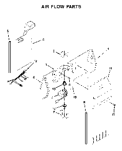 Air flow parts Diagram and Parts List for 10651112711  Kenmore Refrigerator