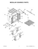 MODULAR GEARBOX PARTS Diagram and Parts List for GAGB272DZW00  Whirlpool Cabinet