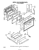 DOOR AND DRAWER Diagram and Parts List for RS576PXP1  Whirlpool Range