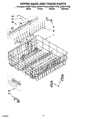 UPPER RACK AND TRACK PARTS Diagram and Parts List for KUDM01FKSS0  KitchenAid Dishwasher