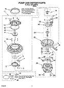 PUMP AND MOTOR PARTS Diagram and Parts List for DP940PWPQ1  Whirlpool Dishwasher
