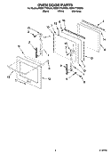 OVEN DOOR PARTS Diagram and Parts List for KEBS177SBL00  KitchenAid Wall Oven