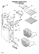 FREEZER LINER PARTS Diagram and Parts List for GD5PHAXMS11  Whirlpool Refrigerator