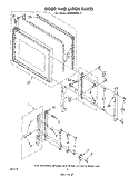 DOOR AND LATCH Diagram and Parts List for MW8400XL2  Whirlpool Microwave