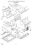 AIR FLOW AND CONTROL Diagram and Parts List for RE81K0  Whirlpool Air Conditioner