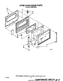 UPPER OVEN DOOR Diagram and Parts List for SE950PERW0  Whirlpool Range