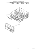 LOWER RACK Diagram and Parts List for KUDM25SHBL0  KitchenAid Dishwasher