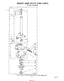BRAKE AND DRIVE TUBE Diagram and Parts List for LA6150XSW1  Whirlpool Washer